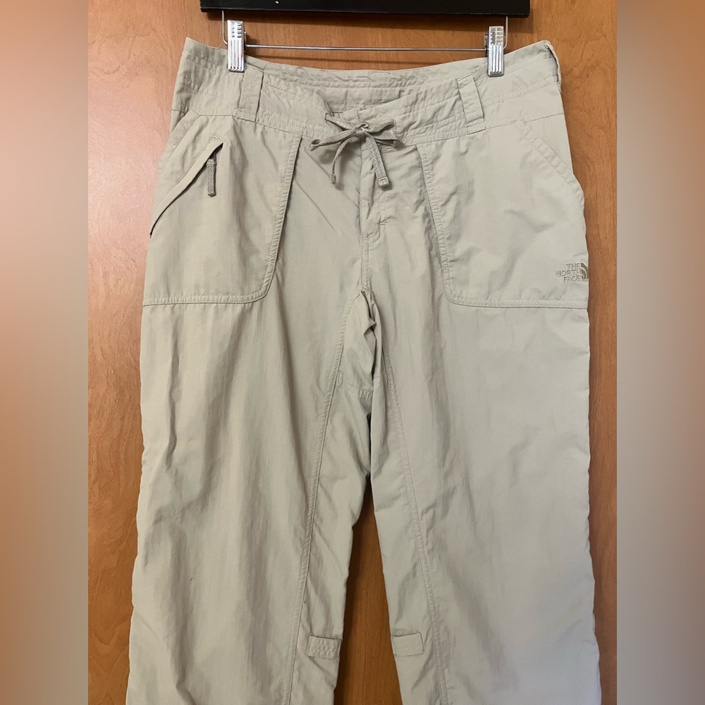 The North Face Women's Khaki Brown Outdoor Hiking Tie Up Nylon Pants Size 10